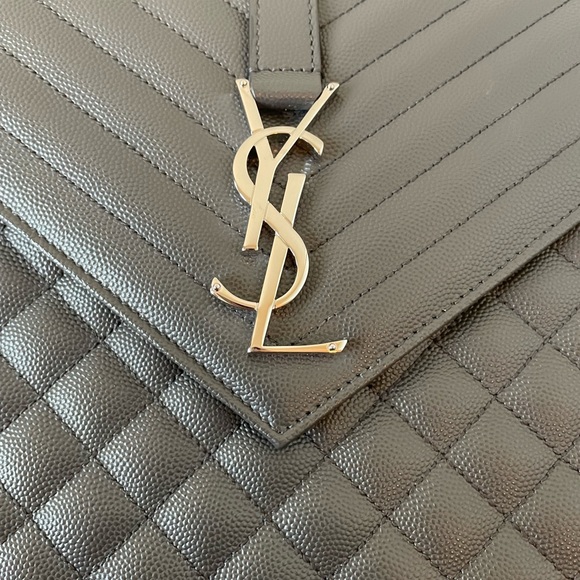 YSL Triquilt Envelope Bag in Size Large - Picture 6 of 8